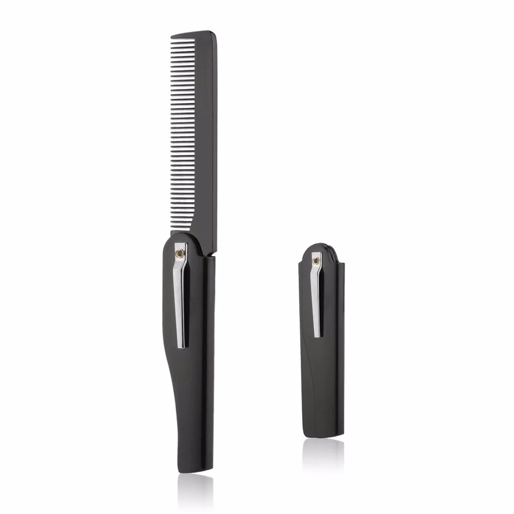 

Men Professional Handmade Folding Clip Foldable Hair Comb Brush Portable Travel Hair Moustache Beard Comb Hairdressing Tools