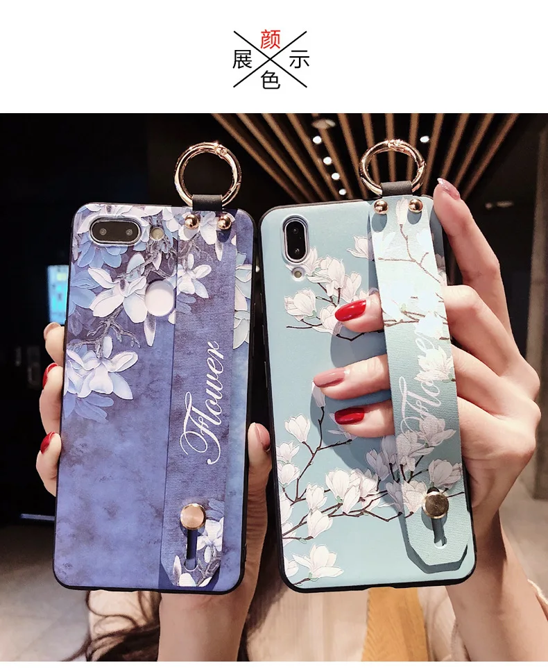 Xiao mi Red mi note 7 3D винтажный Рельефный цветочный узор на запястье Мягкий ТПУ чехол для телефона Xiaomi Redmi note 7 mi 8 9 A2Fundas