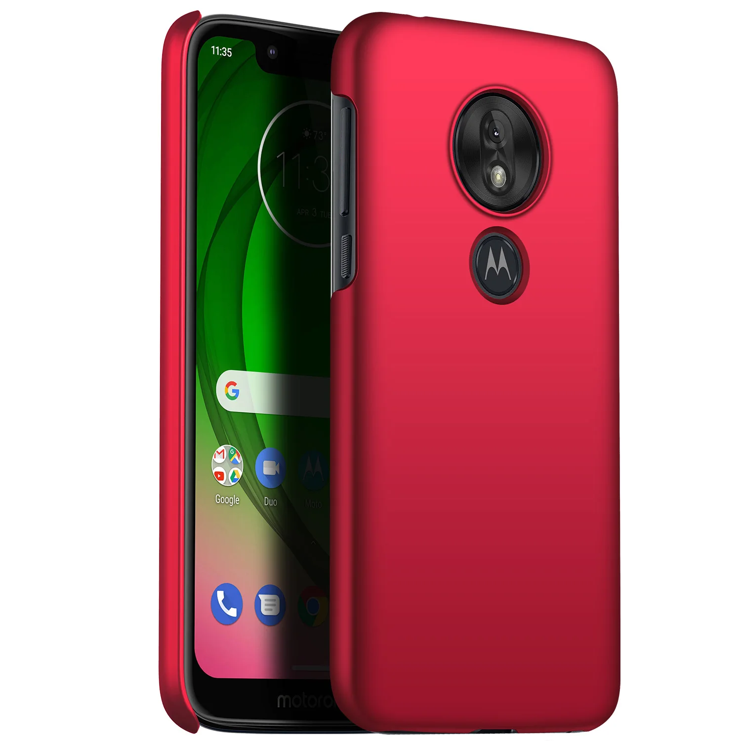 Для moto rola moto G7 Play чехол роскошный высококачественный Жесткий ПК Тонкий матовый защитный чехол на заднюю панель для moto g7 play phone shell - Цвет: Smooth red