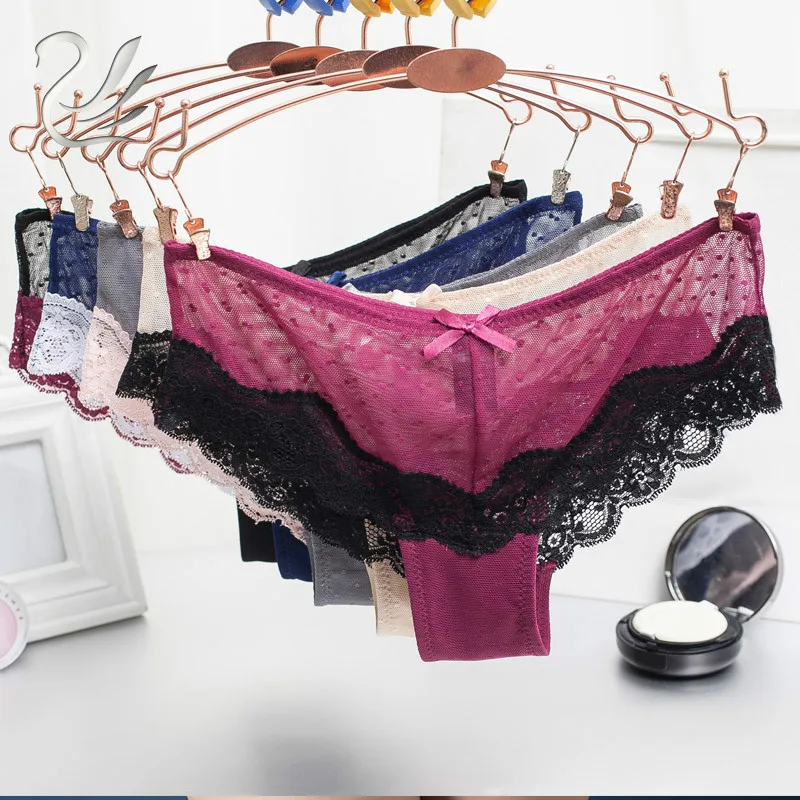 2019 Hot Sale Women Sexy Lace Panties Women's Low Waist Cotton Briefs Underwear Thongs | Женская одежда