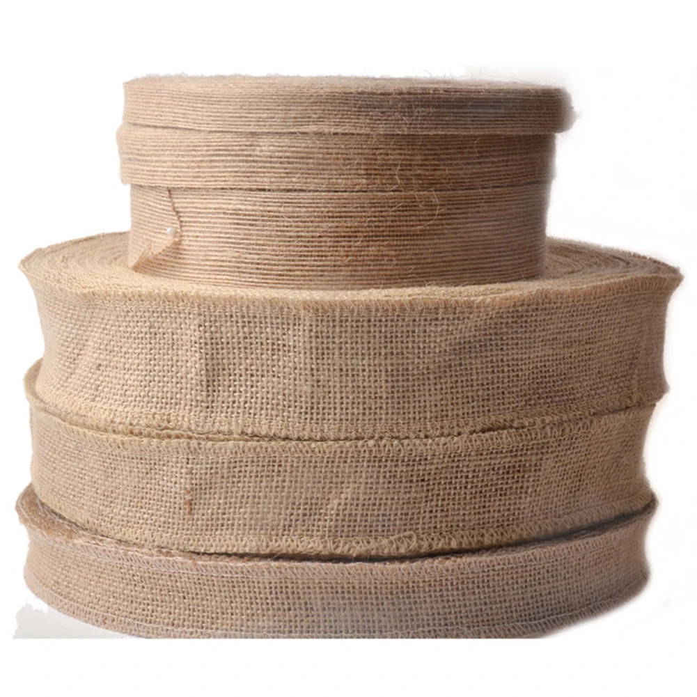 1 м красивый коричневый натуральный джутовый плетеный пояс пеньковая мешочная