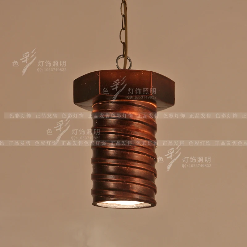 Loft RH Industrial Warehouse resin screw Pendant Lights American Country Vintage for Restaurant/Bedroom Home Decoration Black | Освещение