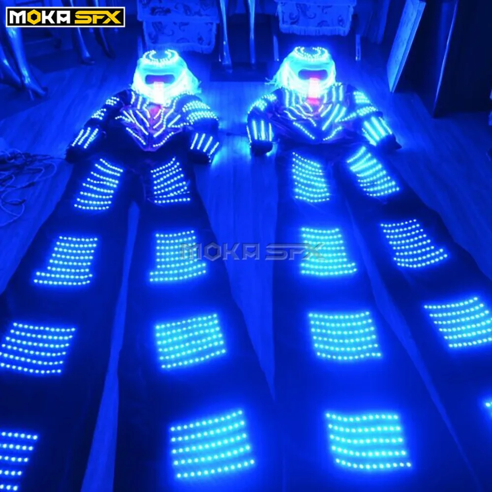 Светодиодная вспышка красочная светодиодная подсветка робот Одежда