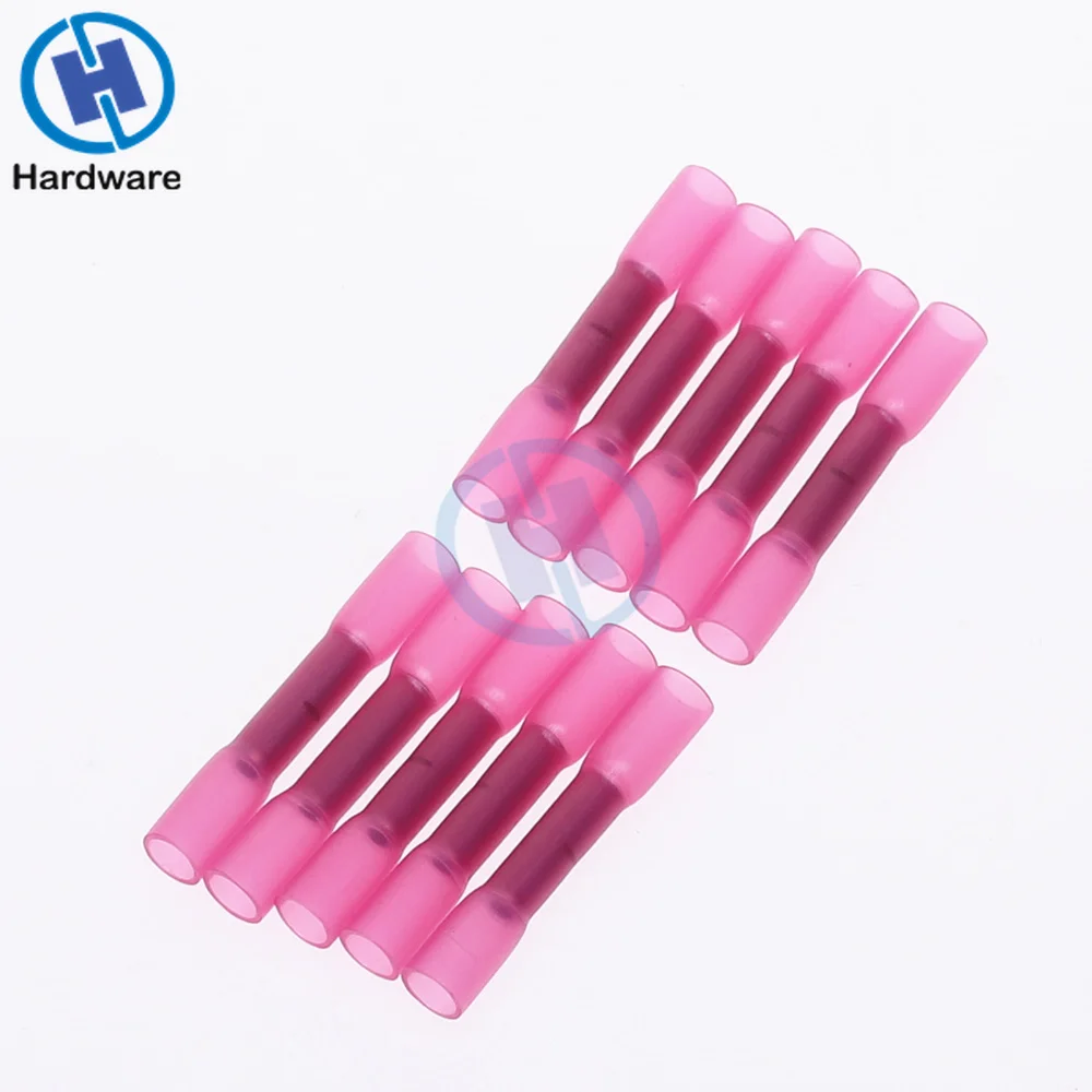 100Pcs Red 18-22 AWG Waterproof Heat Shrink Butt Connectors Electrical Wire Splice Cable Crimp Terminals BHT1.25 | Обустройство дома