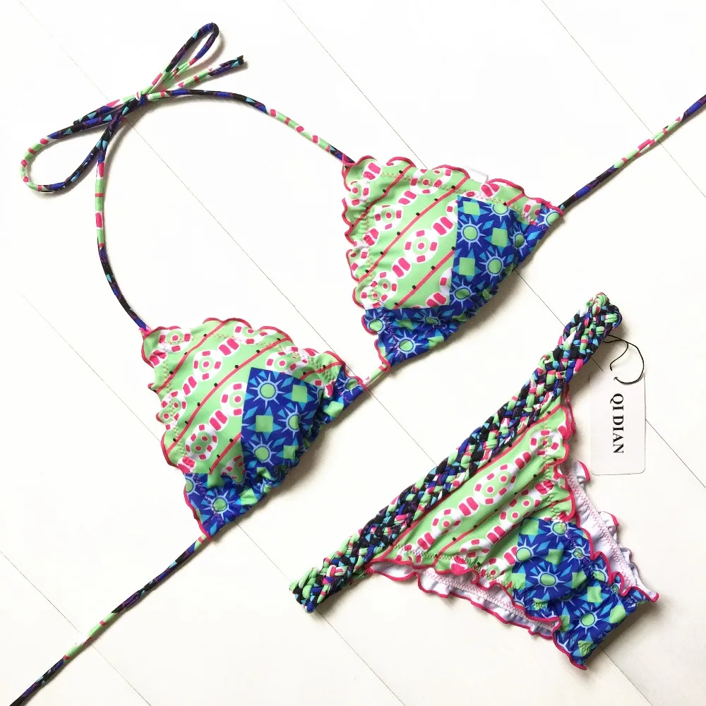 Сексуальный бикини 2019 новый геометрический купальный костюм с принтом