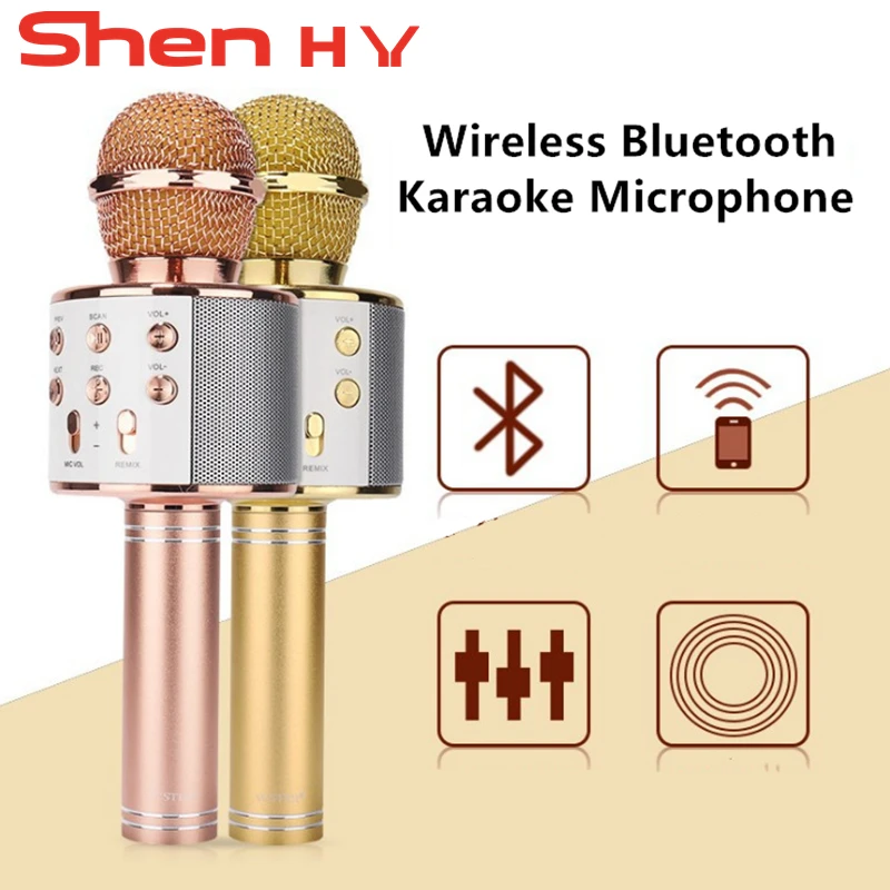 Мини Беспроводной Bluetooth микрофон Динамик ручной Главная KTV Караоке