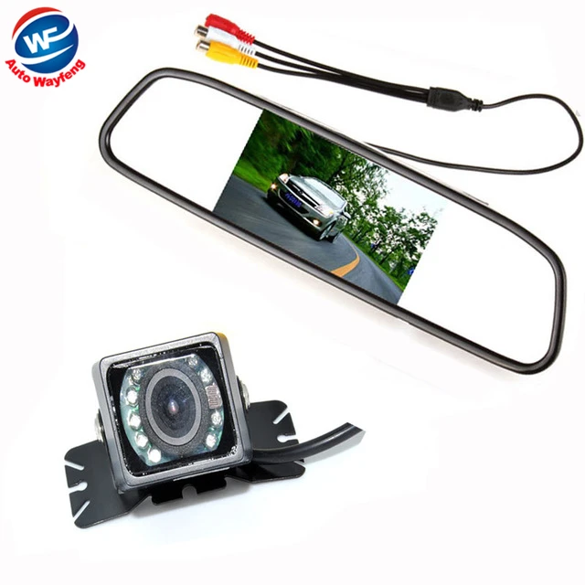 

Car Auto Parking Camera Monitors System, IR Night Vision Rear View Camera With 4.3 inch LCD Car Mirror Monitor Camera WF