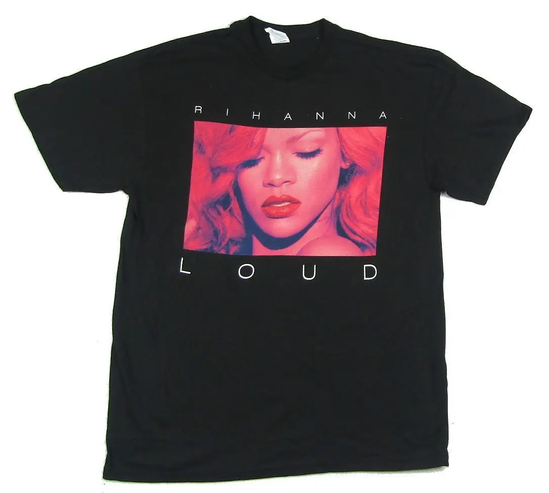 Rihanna Loud Tour Face Pic изображения черная футболка новая официальная Merch Новинка 2018