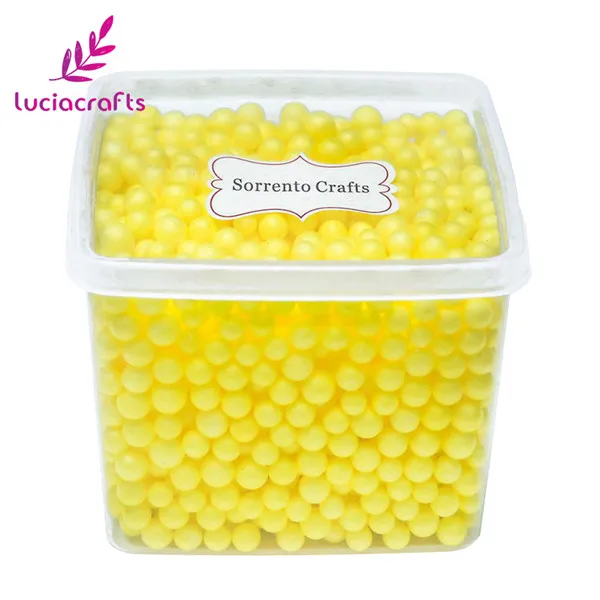 C8 Light yellow Lucia crafts 1 кор./лот(около 1500 шт) для детей возрастом от 5 до 10 мм Мини пенопластовые шарики для свадьбы/вечерние для художественного оформления ногтей, ручная работа аксессуары Z0102 - Цвет: C8 Light yellow