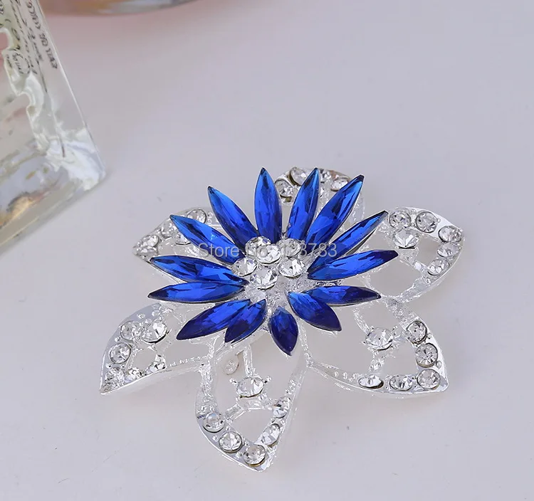 Новинка 2017 модная Нежная брошь из горного хрусталя полимерное серебряное