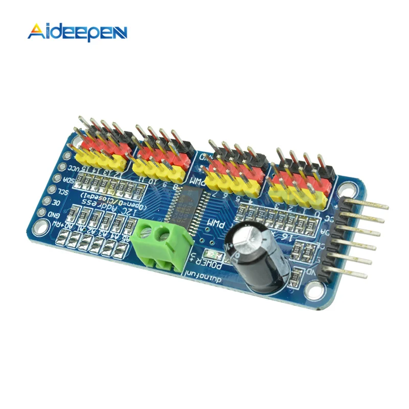 16-канальный 12-битный PWM Servo Driver-I2C интерфейс PCA9685 модуль для Raspberry Pi Щит Модуль 40-1000