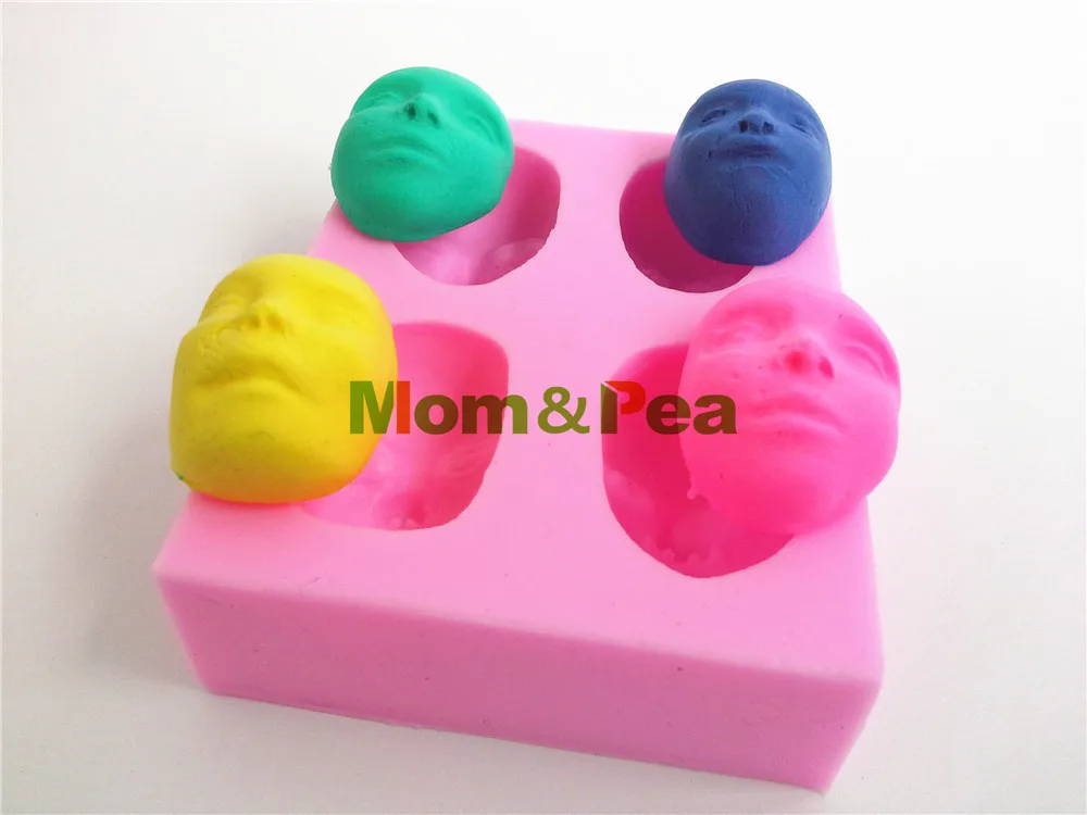 Mom & Pea 0362 Бесплатная доставка 4 лицевая силиконовая форма для мыла украшение торта