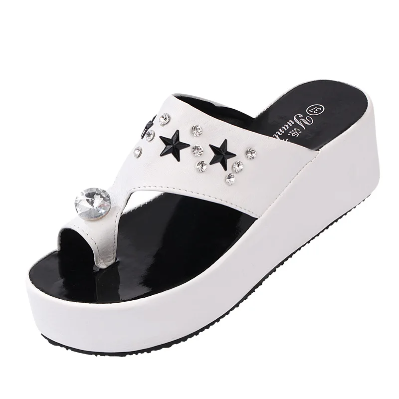 2016 новая весна лето корейского мода сандалии с чистого алмаза носом звезды