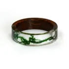 Кольцо с пейзажем из дерева и кольца для мужчин и женщин, мужское кольцо с натуральным пейзажем из эпоксидной смолы, панк, 2019