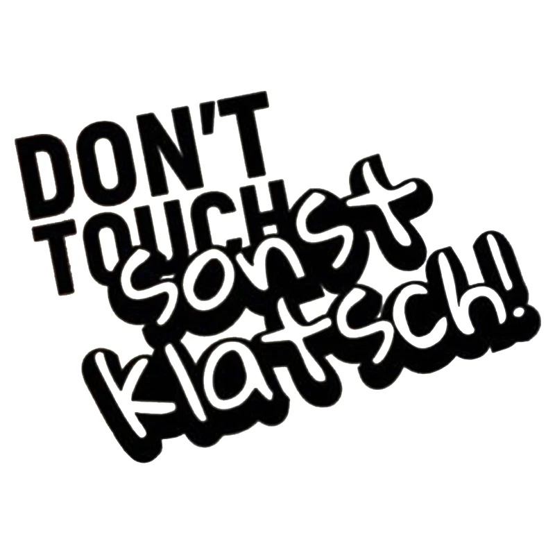 

20*14cm Do not touch otherwise gossip! Sticker Car Car Beautiful sticker Motorcycle SUVs Bumper Vinyl Decals