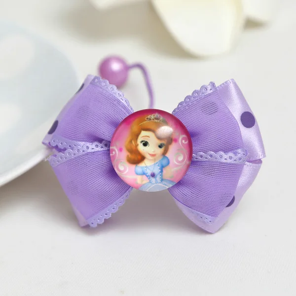 Disney Мультфильм Замороженные резинка для волос с бантом Дети Эльза головное кольцо голова круг девушка головной убор на день рождения подарок косметические куклы аксессуары