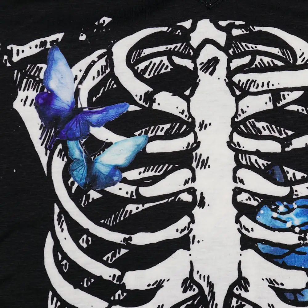

Fashion Women T-shirt 3d Print Skeleton T-shirt Summer Tops for Halloween cosplay costume