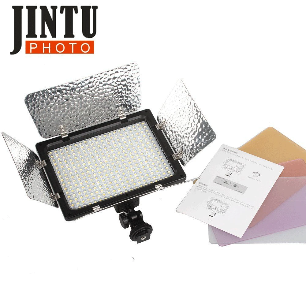 JinTu 18 Вт W300 300 шт. Светодиодная лампа для камеры светильник панель LED 5600K W/фильтр