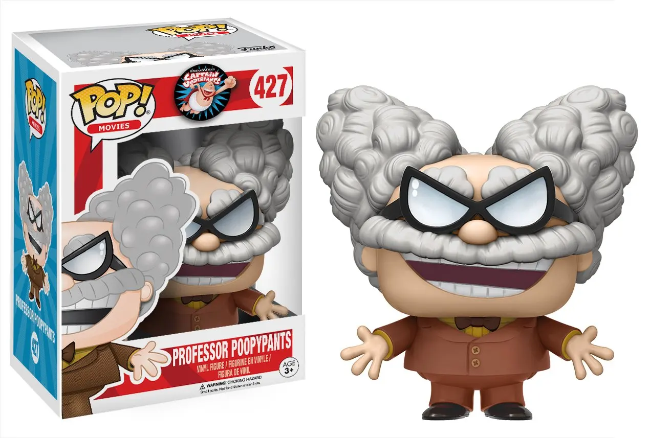 Официальные фильмы Funko pop: капитан трусы-доцент Poopypants Виниловая фигурка Коллекционная модель игрушки с оригинальной коробкой