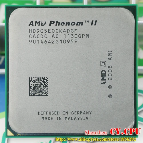 Процессор AMD Phenom II X4 905E четырехъядерный (2 5 ГГц/6 м/65 Вт/2000 ГГц) разъем am3 am2 +