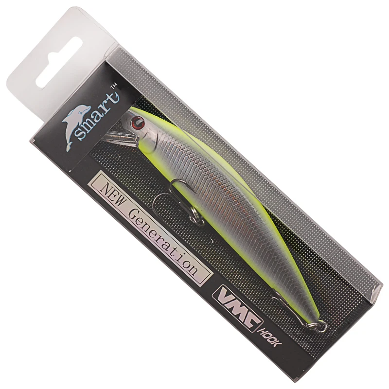 Блесна Smart Bait 118 мм 41 3 г 3D рыболовные приманки с глазами французские крючки VMC