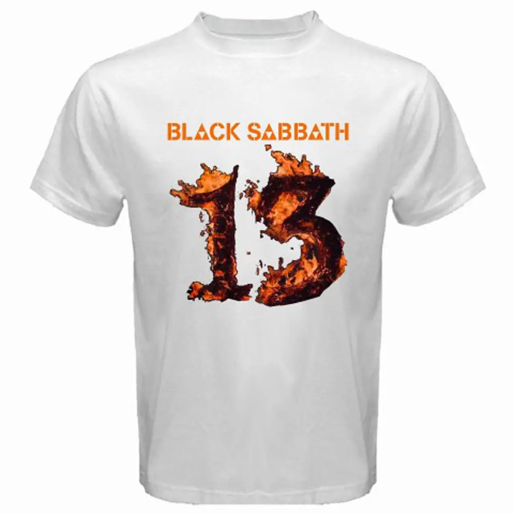 Black Sabbath 13 Album Tour логотип Metal Rock Для мужчин белый черный футболка Размеры S-3XL |