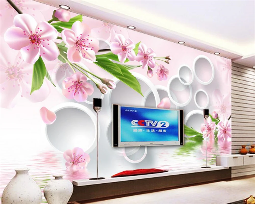 

Beibehang Custom photo wallpaper plum blossom 3D mural wallpapers modern living room bedroom decoration wallpaper for walls 3 d