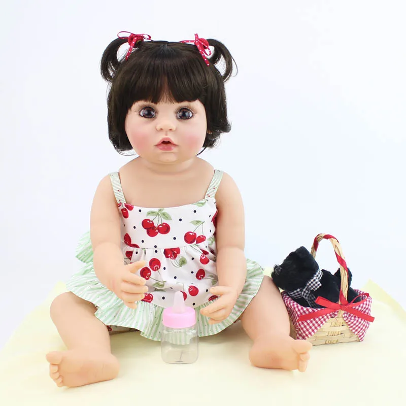 BZDOLL эксклюзивный 55 см полный корпус силиконовый винил Reborn Baby Doll Игрушки для девочек уникальные Новорожденные Bebe живые Младенцы подарок на день рождения