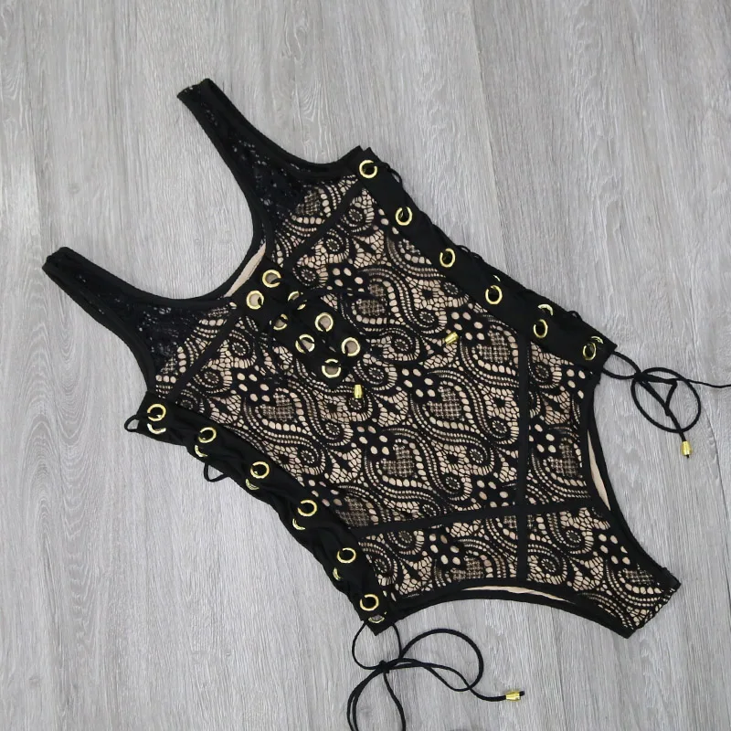 Кружевной купальник женское бикини 2019 женский купальный костюм в сеточку