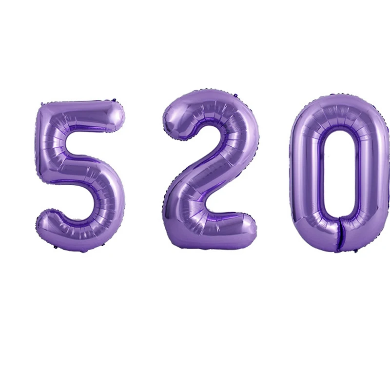 40 дюймовые фиолетовые воздушные шары из фольги в виде цифр латексные вечерние