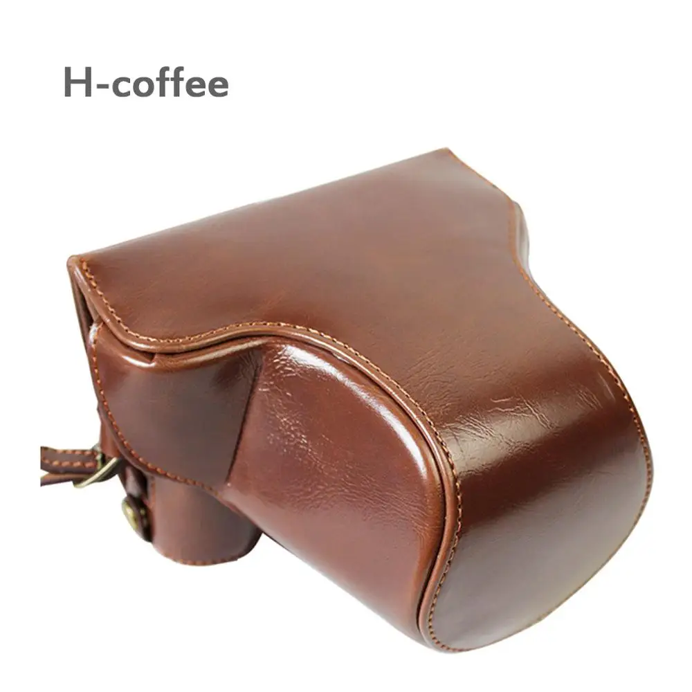 H-coffee Полный корпус Точная посадка pu кожаный чехол для цифровой камеры сумка крышка с ремешком для fuji фильм XA5 X-A5 15-45 мм объектив - Цвет: H-coffee