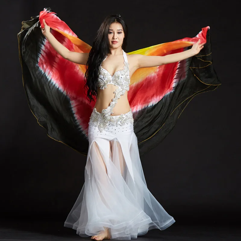 100% шелк танцевальная одежда для выступлений легкая текстурная Вуаль шали