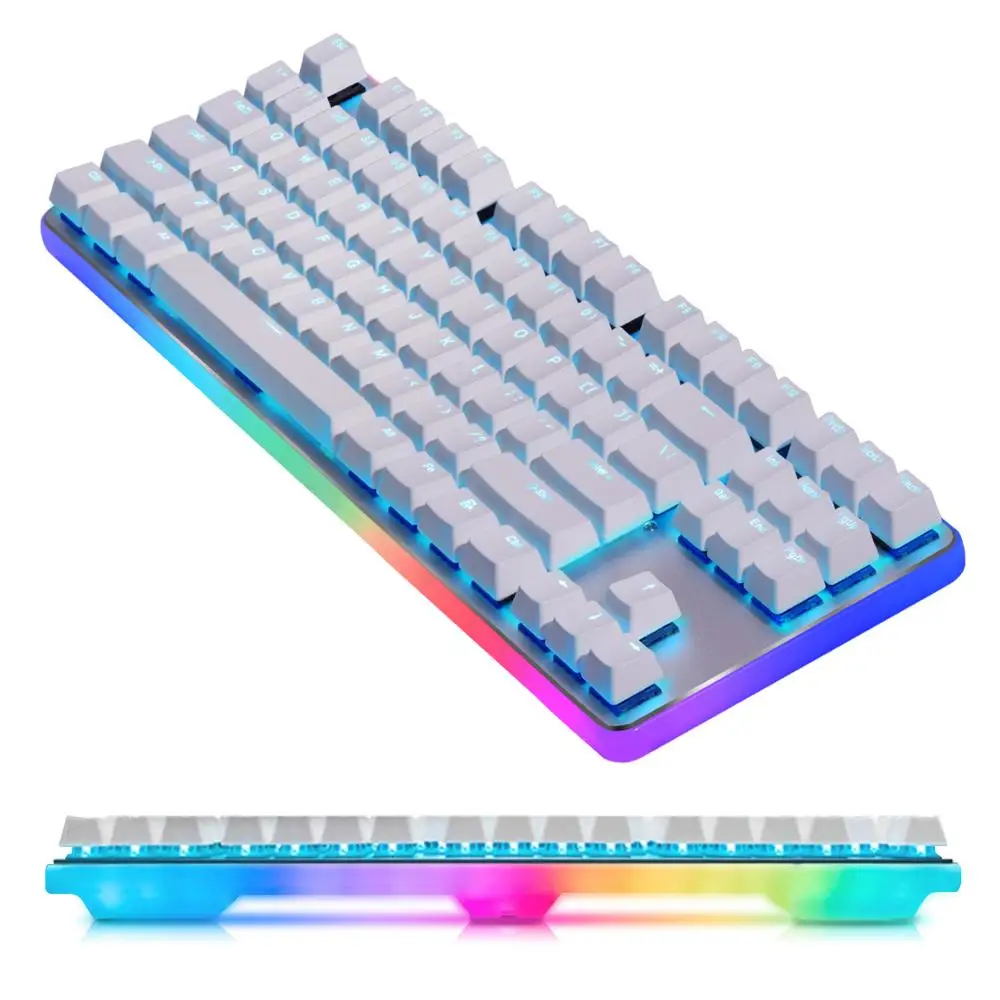 GK87 PRO RGB Механическая игровая клавиатура Cherry MX Speed Серебристая цветная