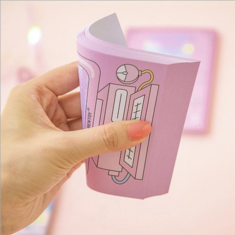 1х Kawaii компьютерная игра машина форма Липкие заметки Post блокнот школьные
