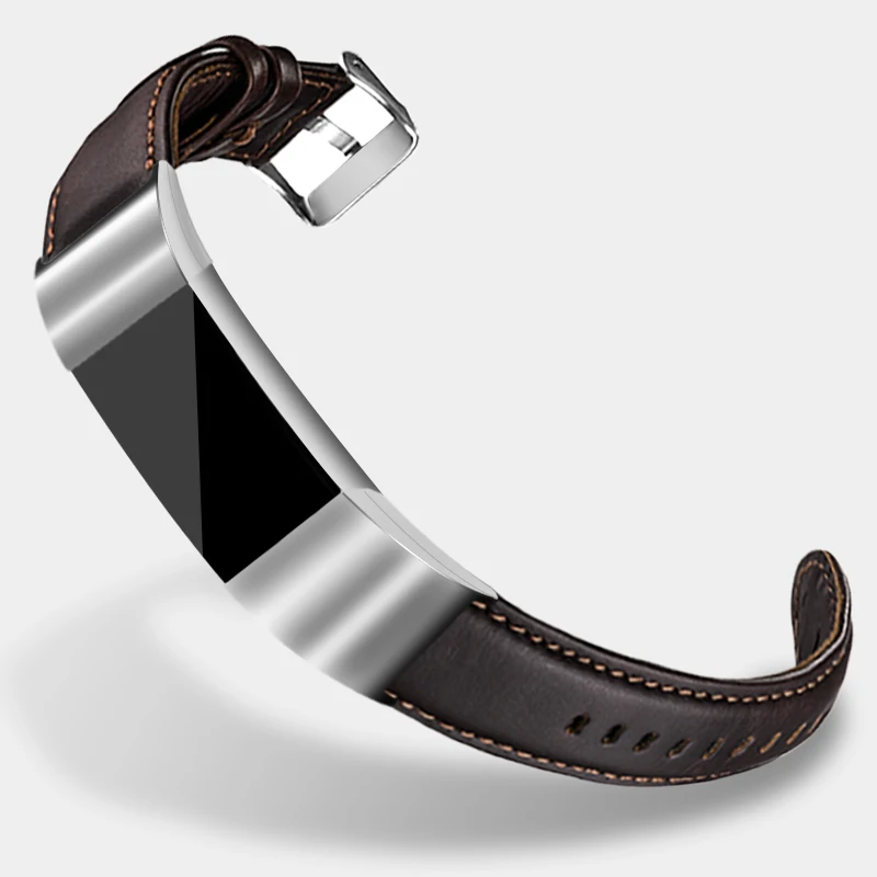 Подходит для фитнес браслета Fitbit Charge 2 с тремя ремешками Новый кожаный ремешок Crazy