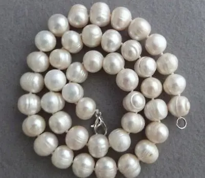 Ожерелье из натурального жемчуга 18 дюймов 10 11 мм|necklace necklace|necklace whitenecklace pearl |