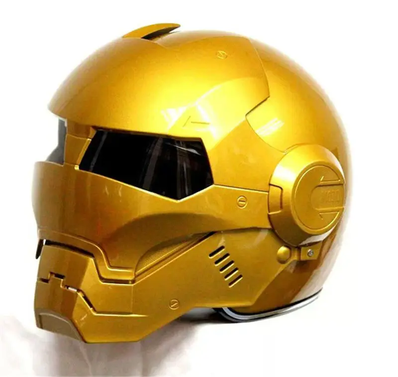 Новинка Лидер продаж 2015 золото MASEI IRONMAN железный человек шлем мотоциклетный с