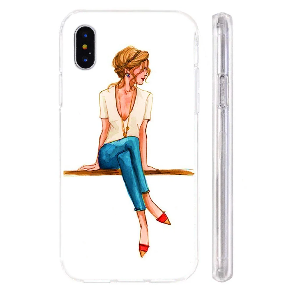 Мягкий чехол для телефона iPhone 6 XS Max чехлы из ТПУ с разноцветным рисунком кота