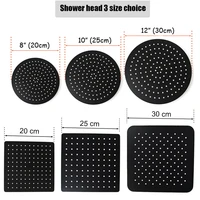Stainless steel Black Bathroom Ultrathin Rain Shower Head 8 10 12 Inch Wall Ceiling Square Round Rainfall Shower head