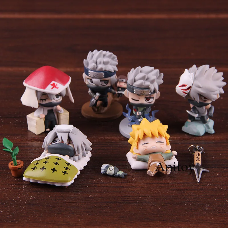 Наруто Shippuden Petit Chara Land Hatake kakahi Uzumaki Наруто фигурка ПВХ Коллекционная модель игрушки куклы 6 шт./компл
