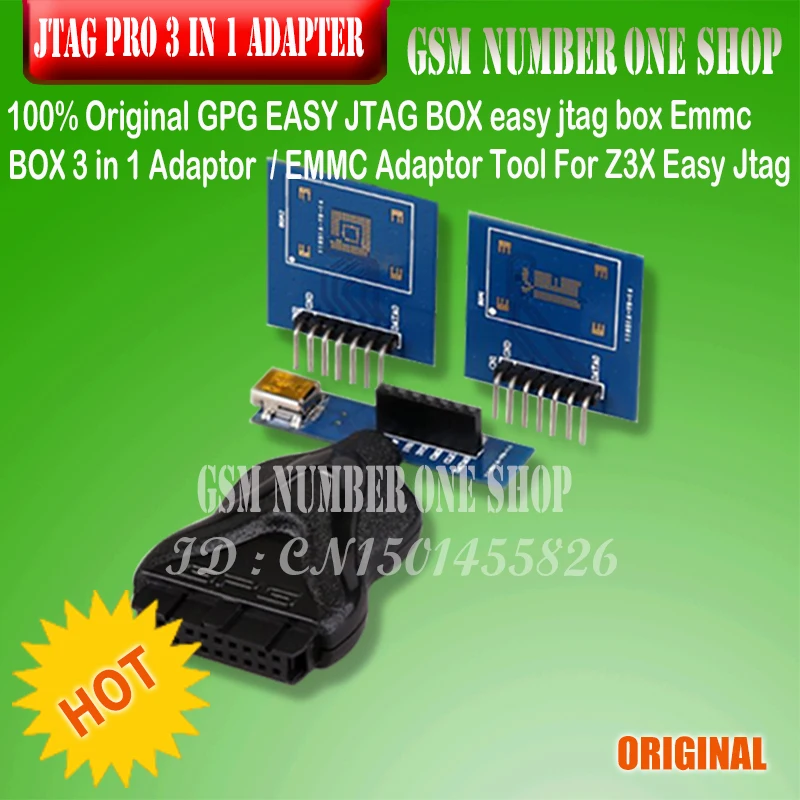 100% Оригинальный GPG легкий JTAG BOX Emmc box 3 в 1 адаптер/адаптер для EMMC Tool Z3X jtag Pro|box 3|box boxbox