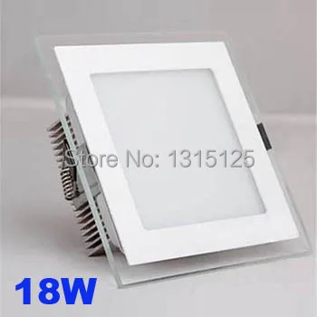 Бесплатная доставка SMD5730 18 Вт квадратный алюминий со стеклянной светодиодной