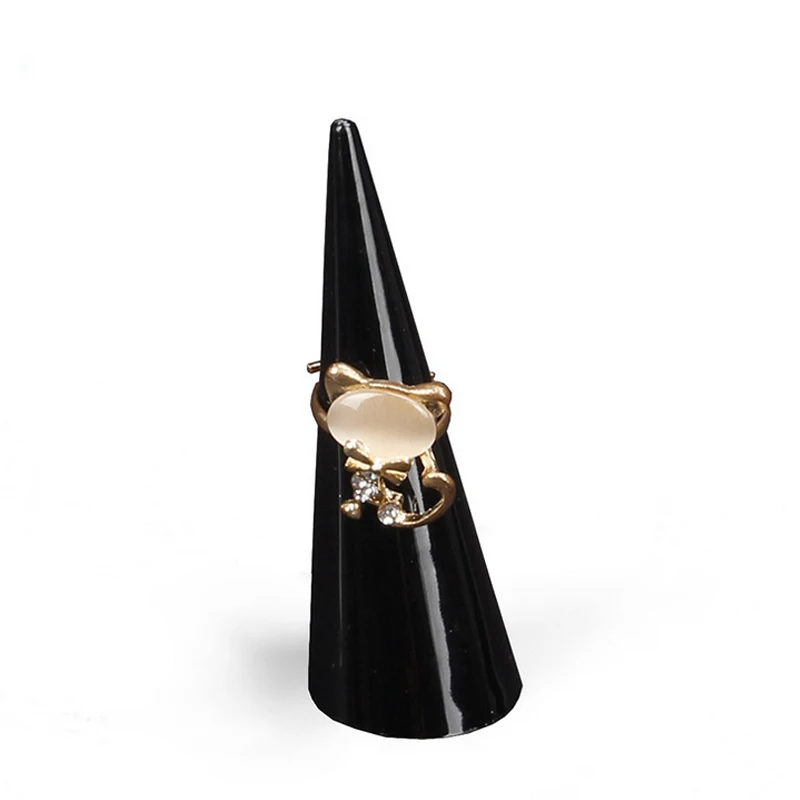 

500PCS/Lots Fashion Popular Mini Acrylic Jewelry Finger Ring Holder Triangle cone Jewelry Display Shelf Rack Stand