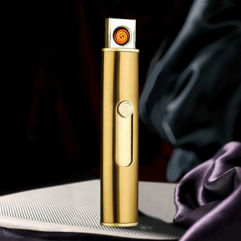 Usb зарядка ветрозащитная электрическая зажигалка электронный точечный детектор дыма креативный