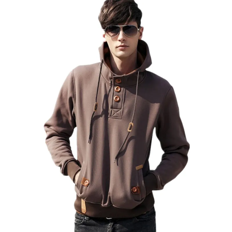 2015 New Design Causal Mens Hoodies Male Fashion Sportswear Outerwear Man Outdoor Sports Tracksuit Sweatshirt Size M to 3XL | Мужская