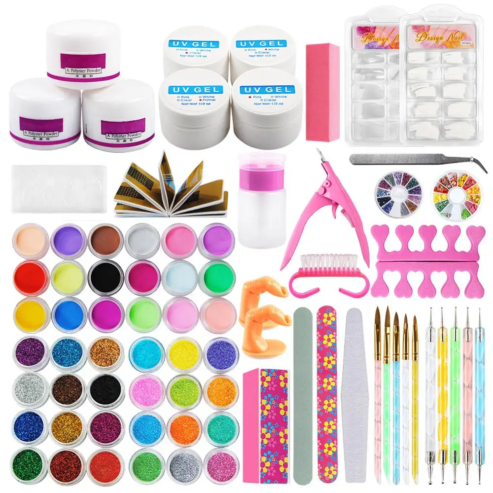 Набор инструментов для дизайна ногтей профессиональный УФ гель наращивания