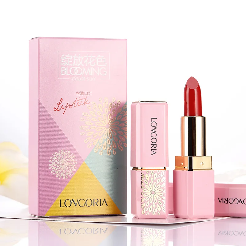 1 шт. для макияжа LAN Yi LANYI blossom шелковая скользкая помада красная Увлажняющая
