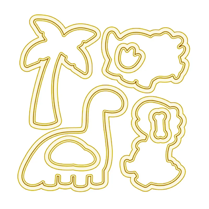 Диярты 7 шт./лот динозавр плашки Юрского периода животные Металл резка дерево для