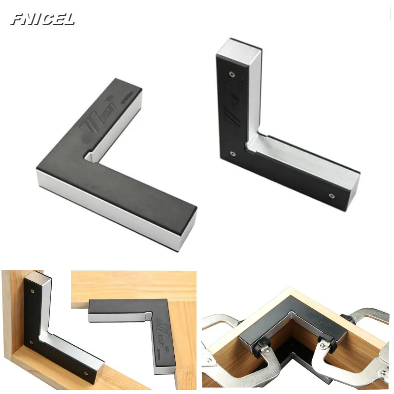 

2Pcs/set NEW Aluminum alloy 90 degree right angle clamp L-square holder ruler clamping squares woodworking tools Fixture