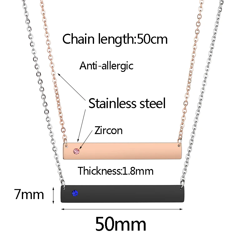 Ожерелье ELSEMODE из нержавеющей стали с фианитом для влюбленных | Украшения и